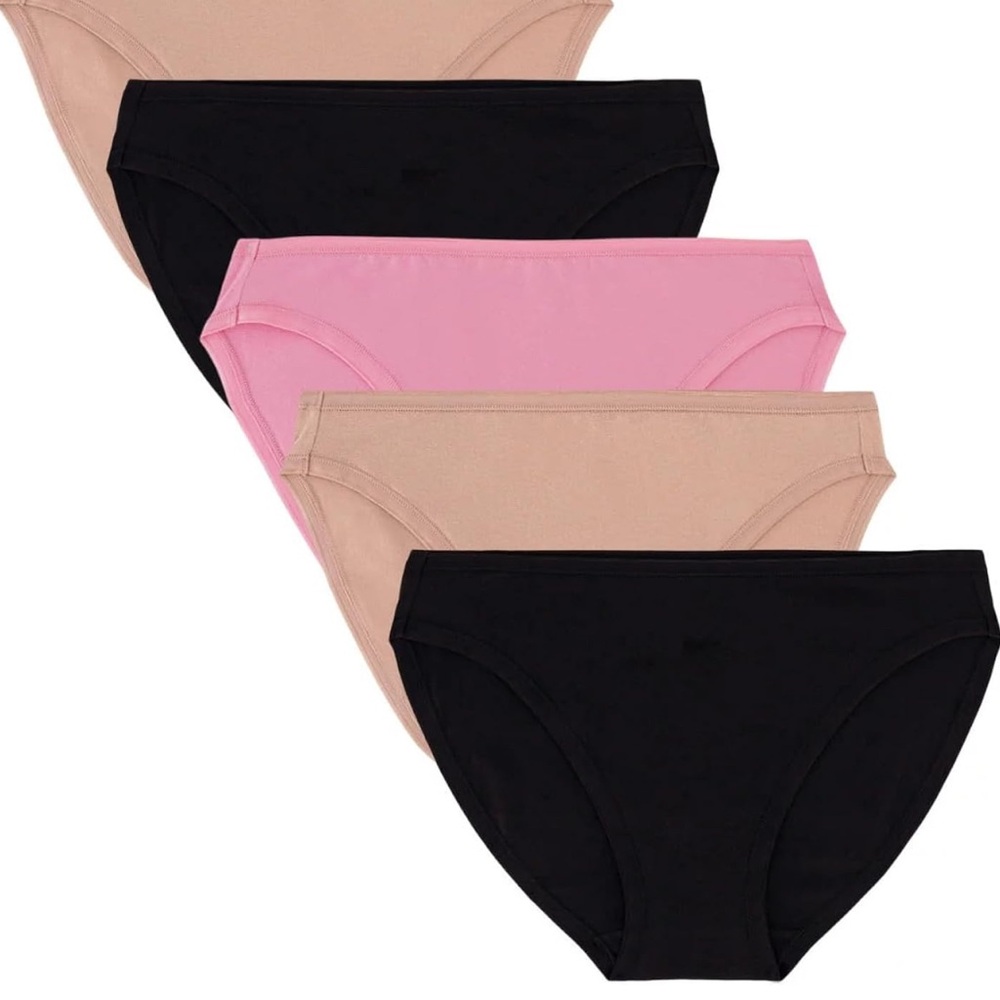 GAP Organic Cotton Bikini Women's Panties Multi-Pack - Black, Pink, Tan
